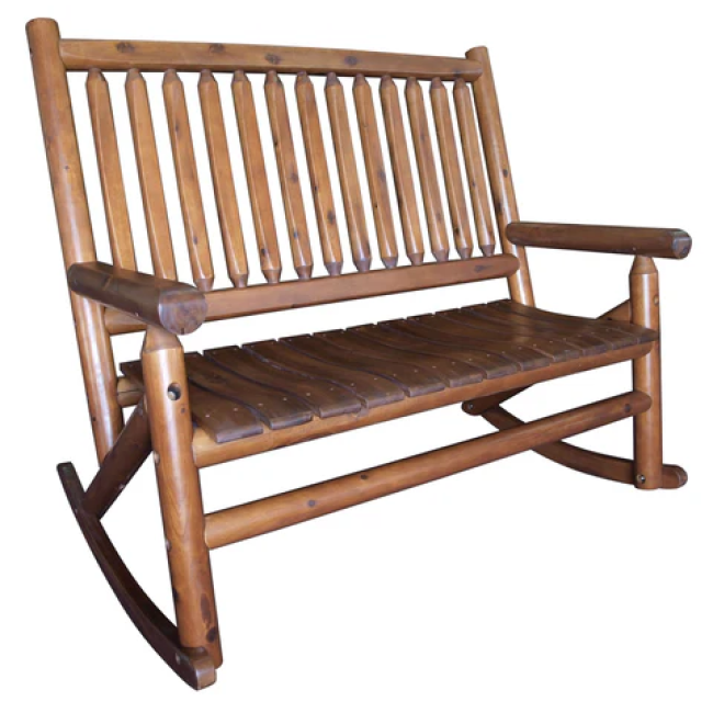 Amber-Log Double Porch Rocker - For Pickup ONLY (Excluding Wholesale Orders)