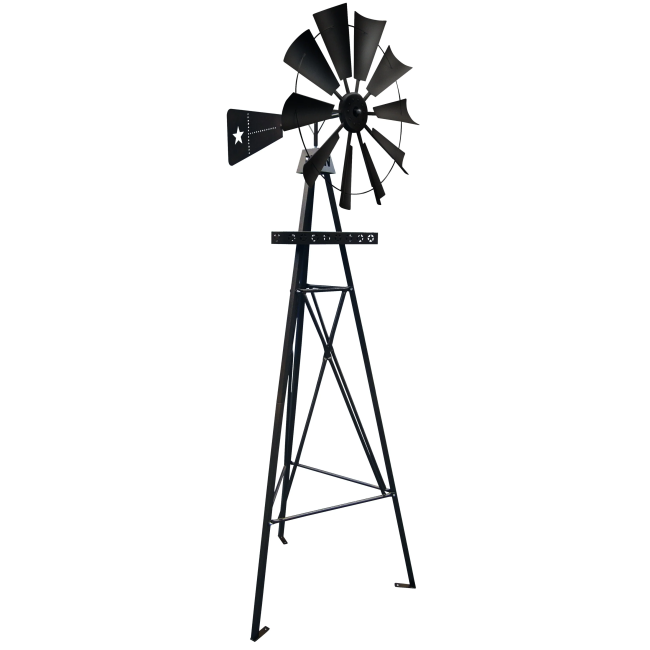 Black Texas Flag Windmill - For Pickup ONLY (Excluding Wholesale Orders)