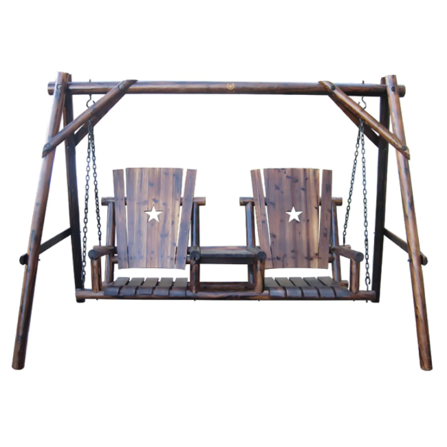 Char-Log Double Swing with Tray - For Pickup ONLY (Excluding Wholesale Orders)