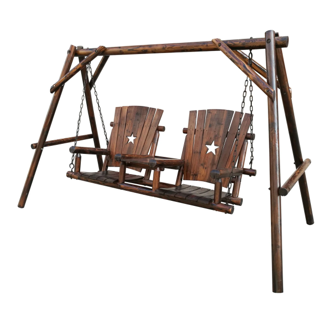 Char-Log Double Swing with Tray - For Pickup ONLY (Excluding Wholesale Orders)