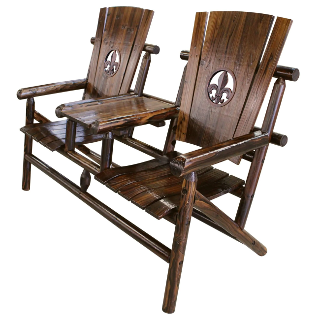 Char-Log FDL Medallion Double Chair with Tray - For Pickup ONLY (Excluding Wholesale Orders)