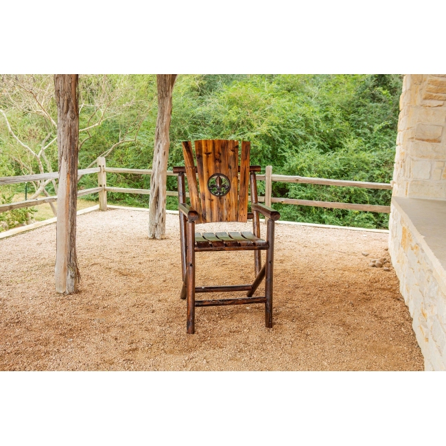 Char-Log Fleur-de-lis Bar Arm Chair