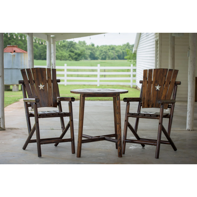 Char-Log Star Bar Arm Chair
