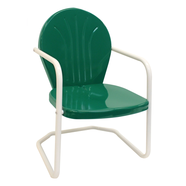 Dark Green Retro Metal Chair