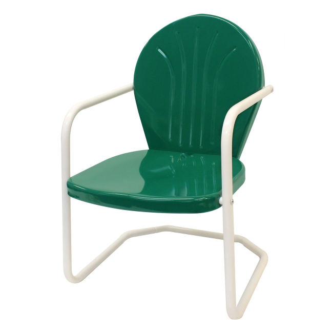 Dark Green Retro Metal Chair