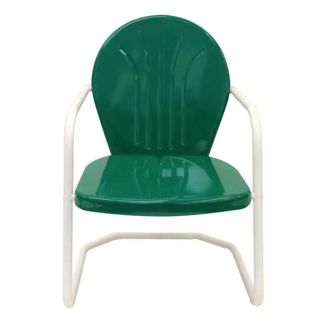 Dark Green Retro Metal Chair