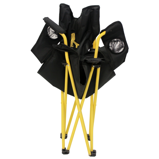 Fleur-de-lis Black Folding Lawn Chair