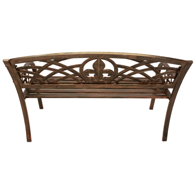 Fleur-de-lis Metal Bench