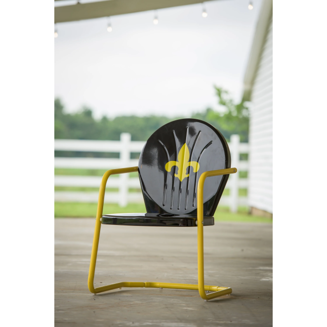Fleur-de-lis Retro Metal Chair