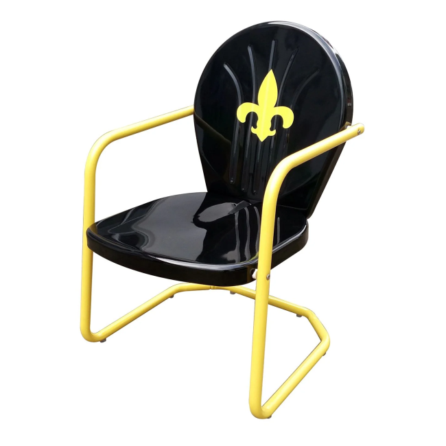 Fleur-de-lis Retro Metal Chair
