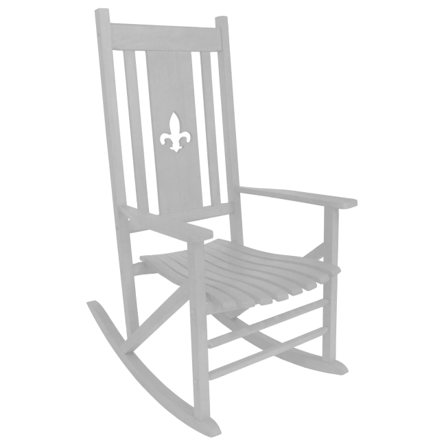 Heartland White Fleur de Lis Classic Rocker