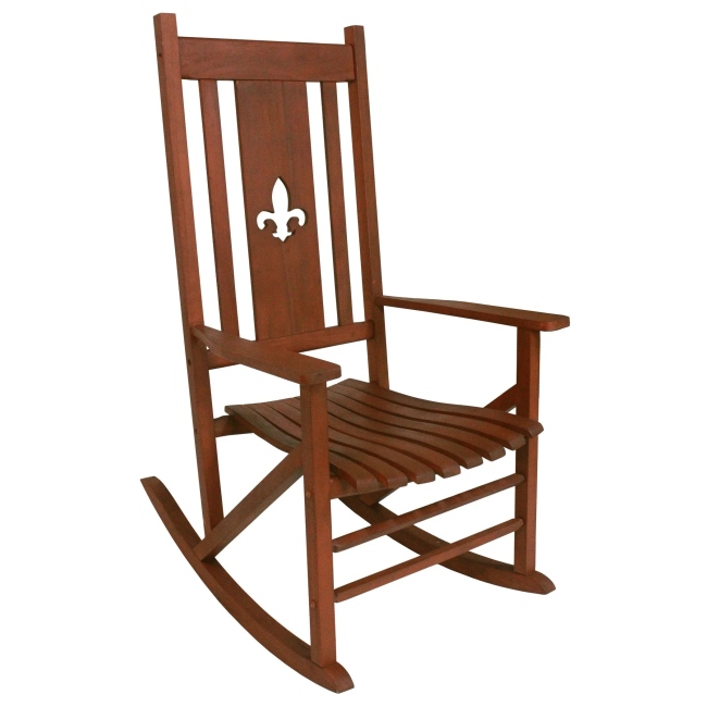 Heartland Natural Fleur de Lis Classic Porch Rocker