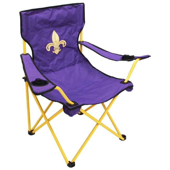 Purple Fleur de Lis Lawn Chair
