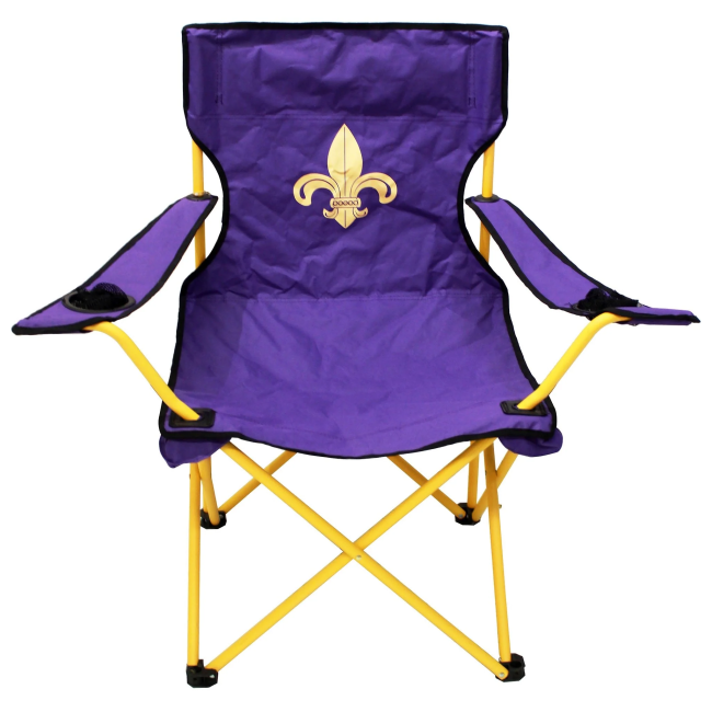 Purple Fleur de Lis Lawn Chair
