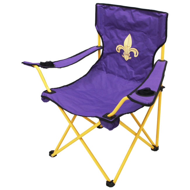 Purple Fleur de Lis Lawn Chair