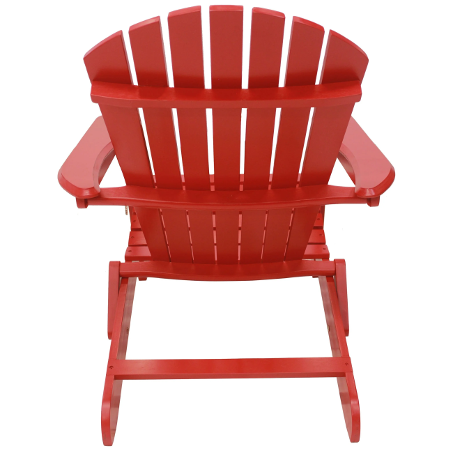 Red and White Folding Adirondack Chair