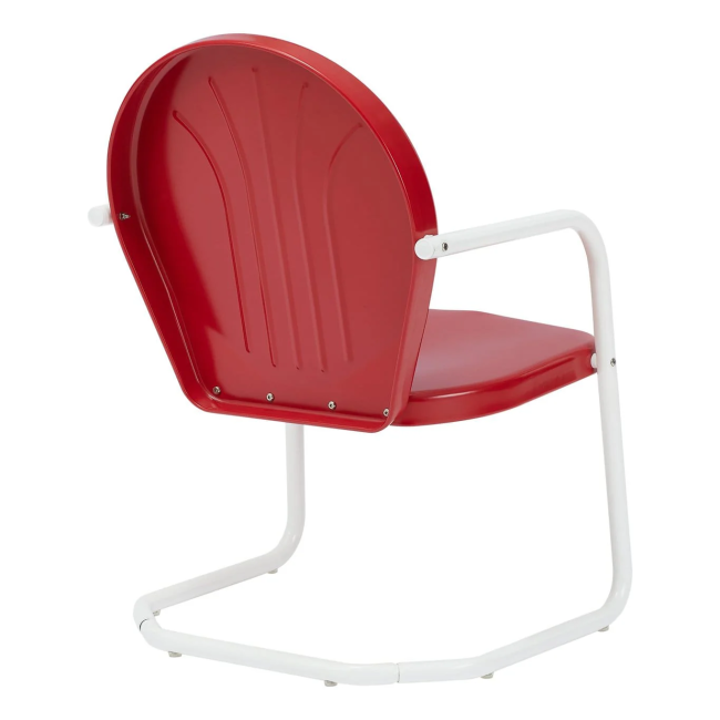 Red Retro Metal Chair