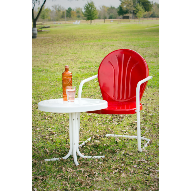 Red Retro Metal Chair