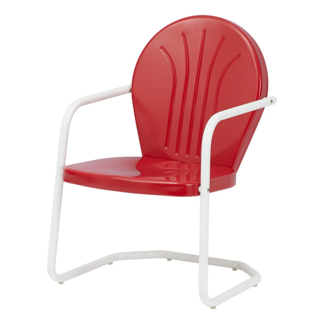 Red Retro Metal Chair