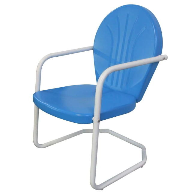 Retro Metal Chair Azure