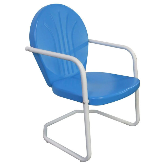 Retro Metal Chair Azure
