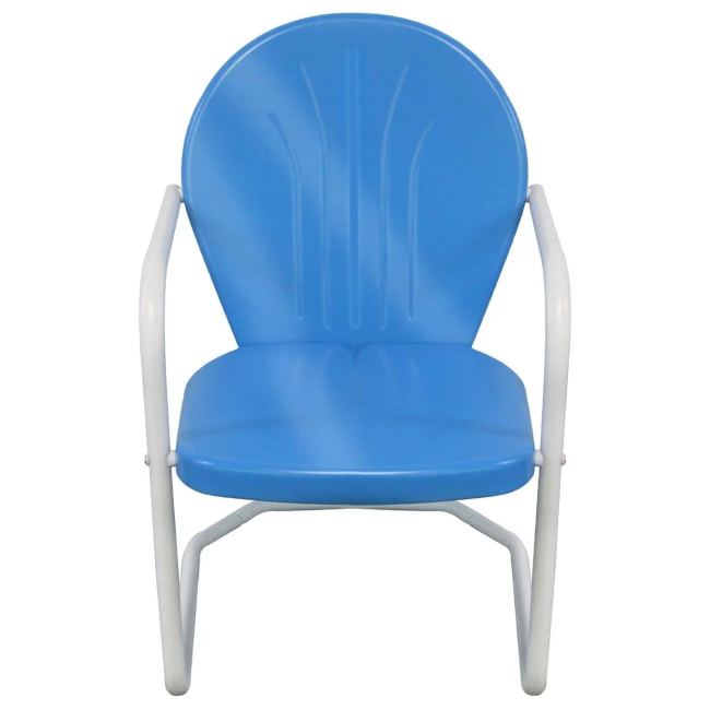 Retro Metal Chair Azure