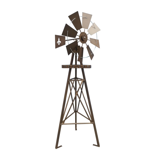 Rustic Fleur-de-lis Windmill - For Pickup ONLY (Excluding Wholesale Orders)