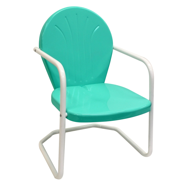 Teal Retro Metal Chair