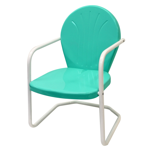 Teal Retro Metal Chair