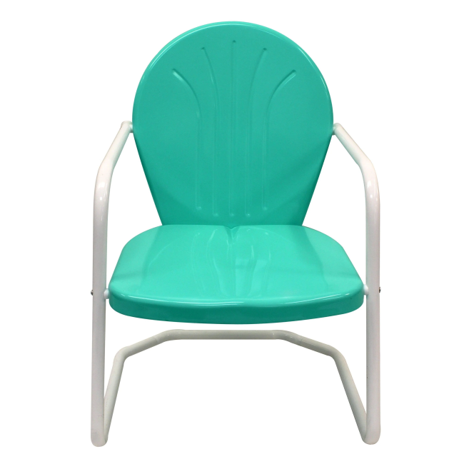 Teal Retro Metal Chair