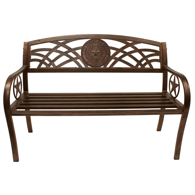 Texas State Seal Garden Bench