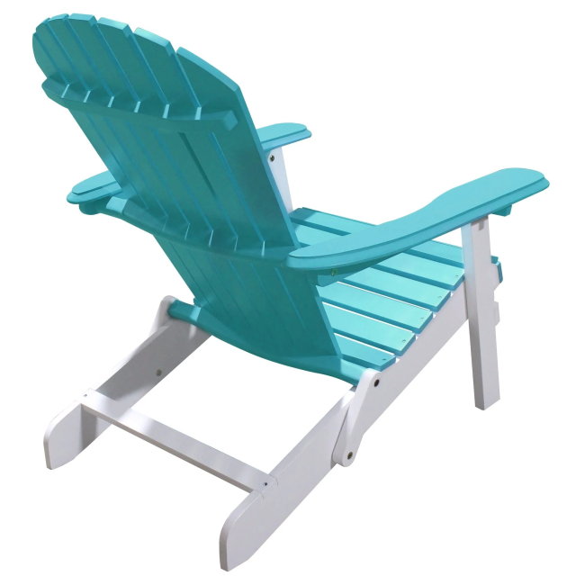 Turquoise and White Folding Adirondack Chair