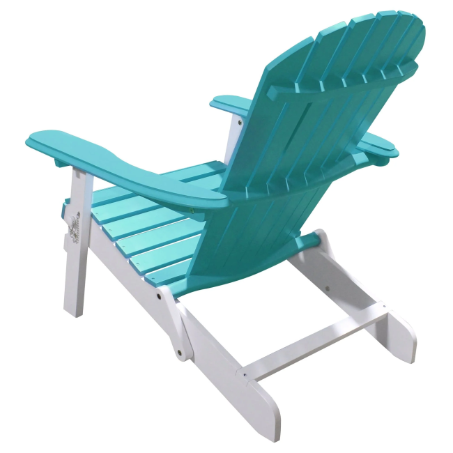 Turquoise and White Folding Adirondack Chair