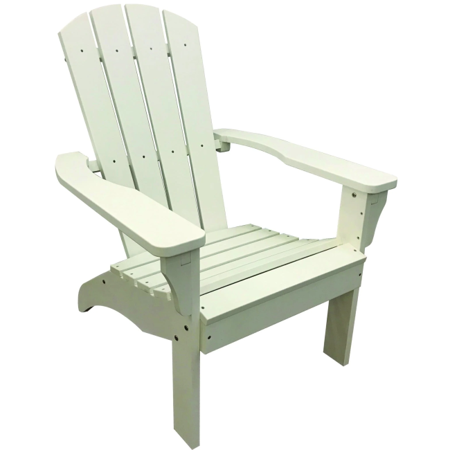 White Poly Resin Adirondack Chair