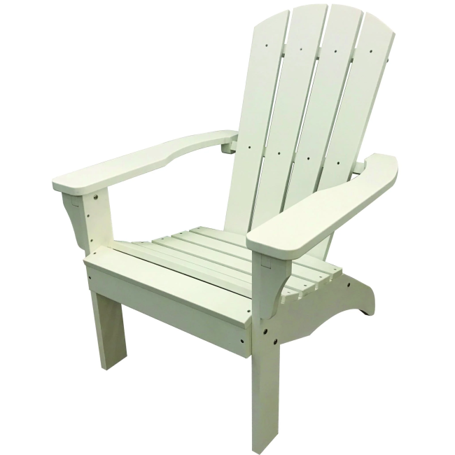 White Poly Resin Adirondack Chair
