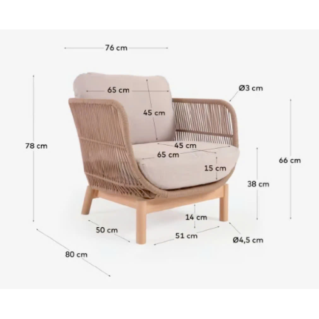 ghế gỗ + sắt  đan dây 1