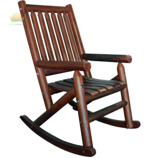 Cherry Amber-Log Porch Rocker