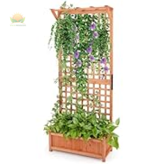 Outdoor Elevated Flower Pots Planting Box for Vegetables Herbs