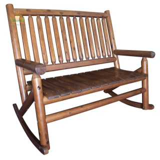 Amber-Log Double Porch Rocker - For Pickup ONLY (Excluding Wholesale Orders)