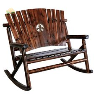 Char-Log Fleur-de-lis Medallion Rocker