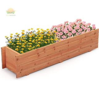 Outdoor Elevated Planter Boxes Container for Plants Herbs Fruits Vegetables 