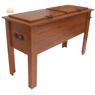 Amber-Log Wooden Cooler - 112 qt. - For Pickup ONLY (Excluding Wholesale Orders)