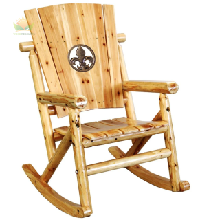 Aspen Fleur-de-lis Medallion Rocker