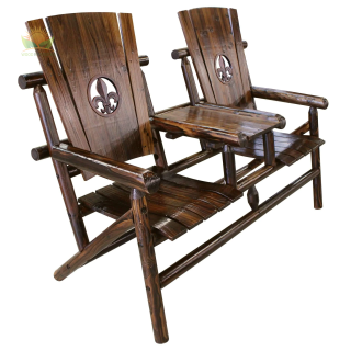 Char-Log FDL Medallion Double Chair with Tray - For Pickup ONLY (Excluding Wholesale Orders)