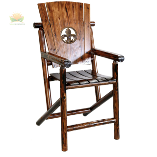 Char-Log Fleur-de-lis Bar Arm Chair