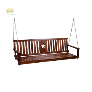Charred 5-foot Star Porch Swing - For Pickup ONLY