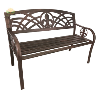 Fleur-de-lis Metal Bench