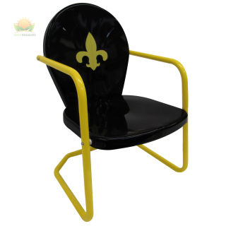 Fleur-de-lis Retro Metal Chair