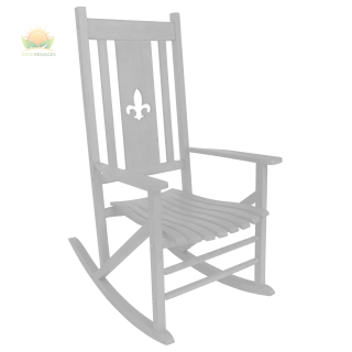 Heartland White Fleur de Lis Classic Rocker