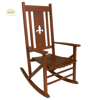 Heartland Natural Fleur de Lis Classic Porch Rocker